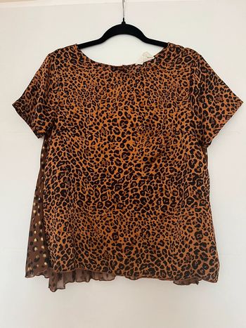 TEE shirt satinée léopard