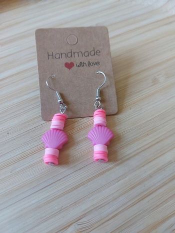 Boucle d oreille fait main coquillage