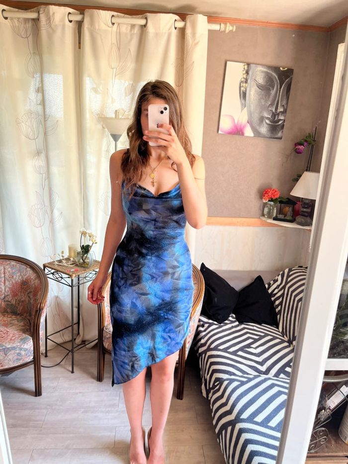 Robe moulante asymétrique Pimkie vintage bohème champêtre Ibiza Summer siren