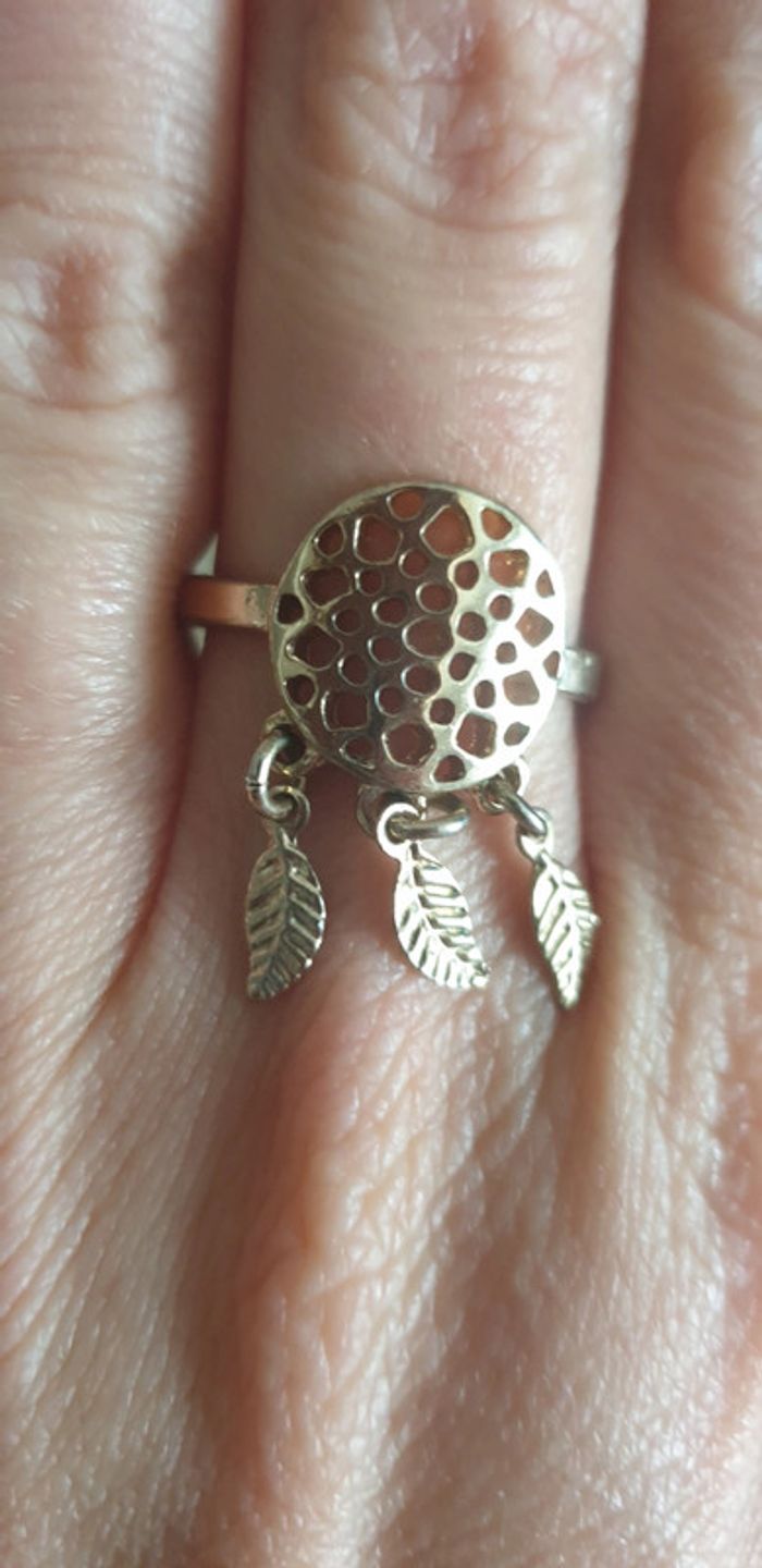 Bague attrape rêve dorée