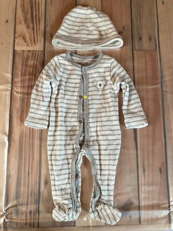 Pyjama avec bonnet / 3 mois - 56 cm