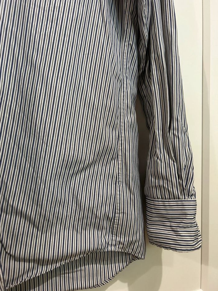 694 – chemise à rayures noire, bleue et blanche Ralph Lauren en taille 38 - photo numéro 4