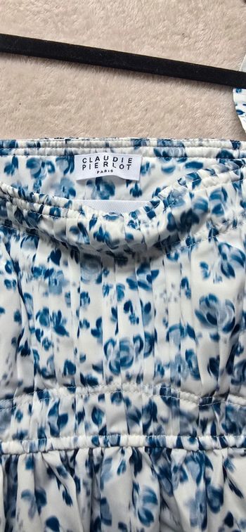 Robe d'été Claudie Pierlot Paris à fleurs bleues taille 38