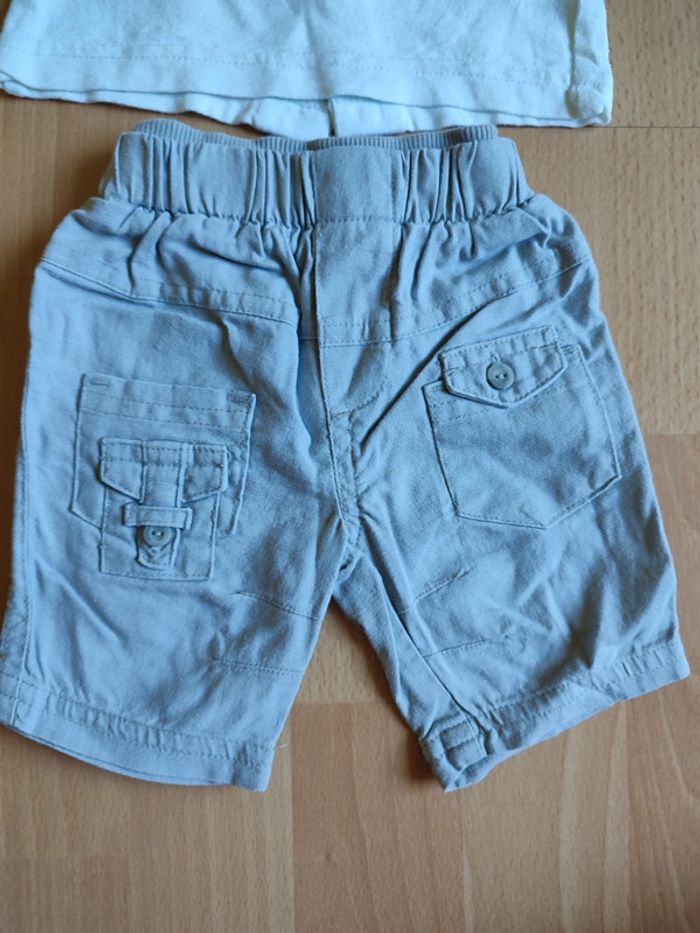Lot tenue été bermuda + t-shirt manches courtes Orchestra en 1M - photo numéro 3