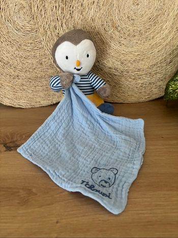 Doudou t’choupi avec son mouchoir bleu jemini
