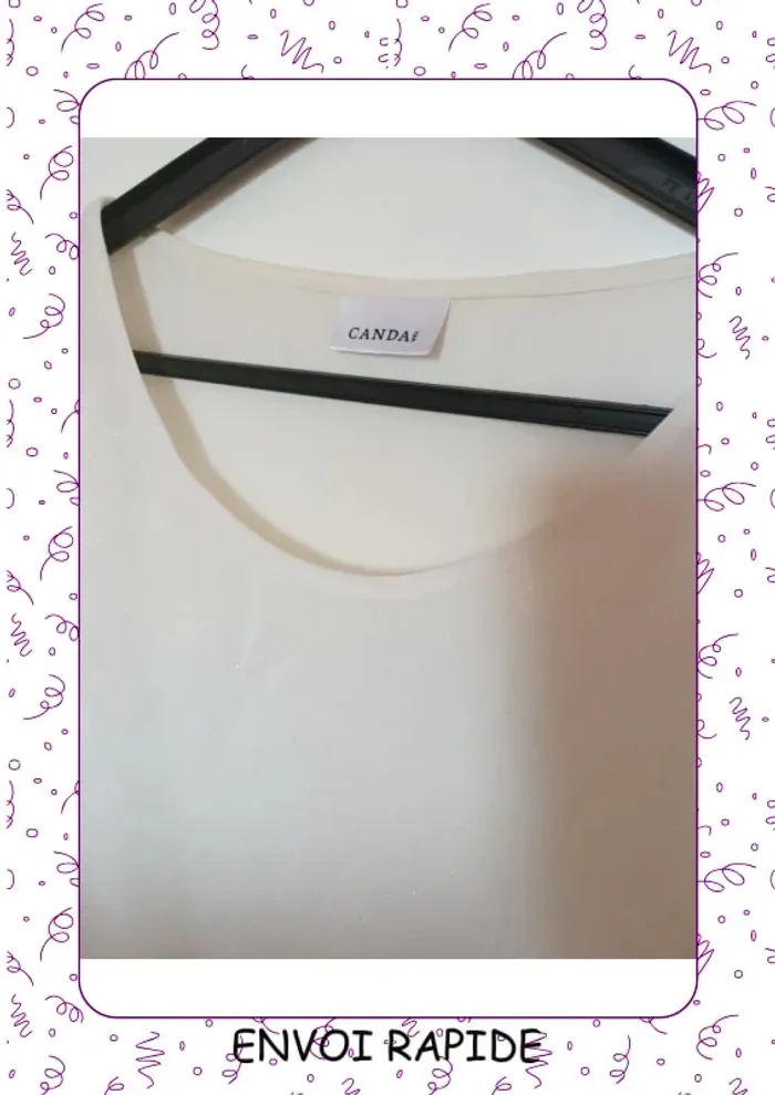 Débardeur blanc , fluide, blanc et doublé - photo numéro 4