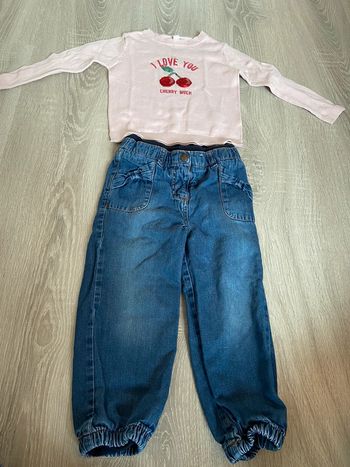 Ensemble pull jeans 3 ans verbaudet tex fille