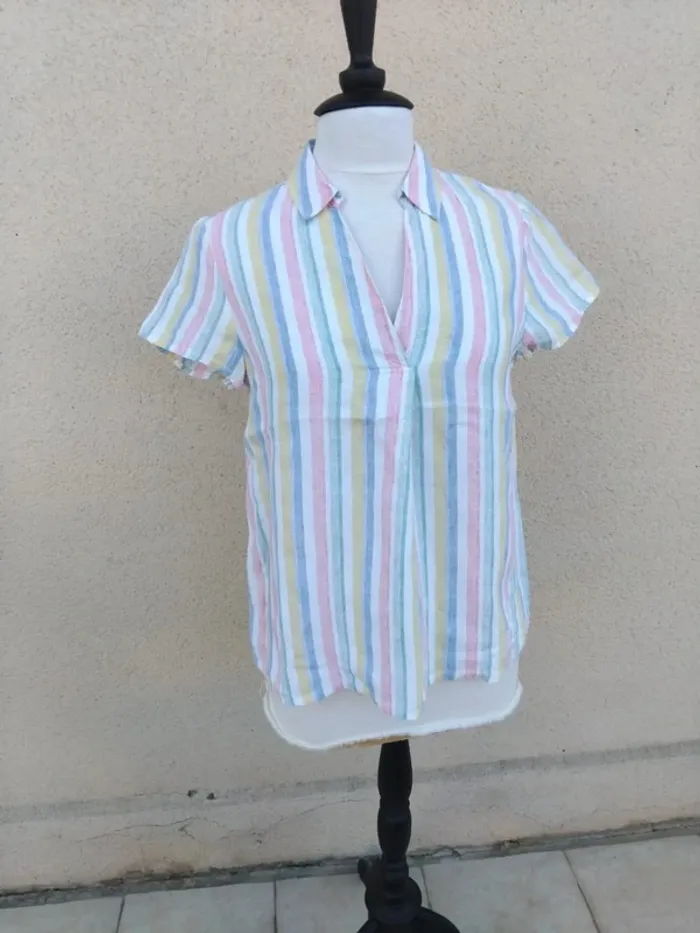 Blouse Caroll t40 100%lin - photo numéro 3