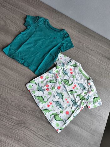 Lot de 2 t shirt dinosaure