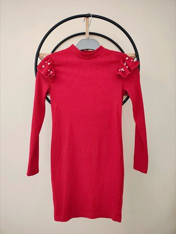 8 ans robe slim a perle côtelée shein