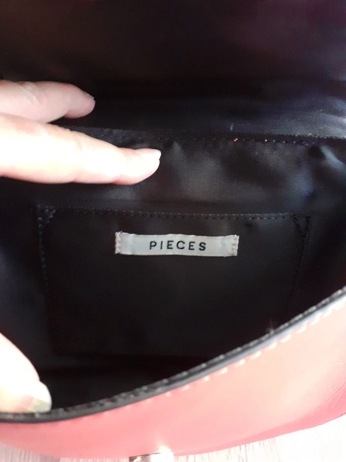 Petit sac bandoulière ton corail foncé pieces - photo numéro 4