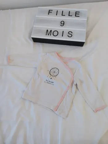 Tee-shirt manche longue fille 9 mois