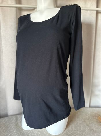 T-shirt de grossesse bien noir L Kiabi