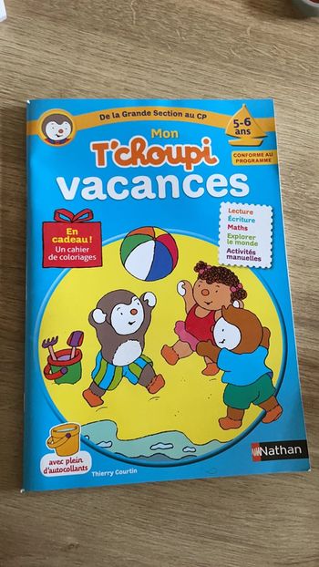 Cahier de vacances T’choupi Neuf