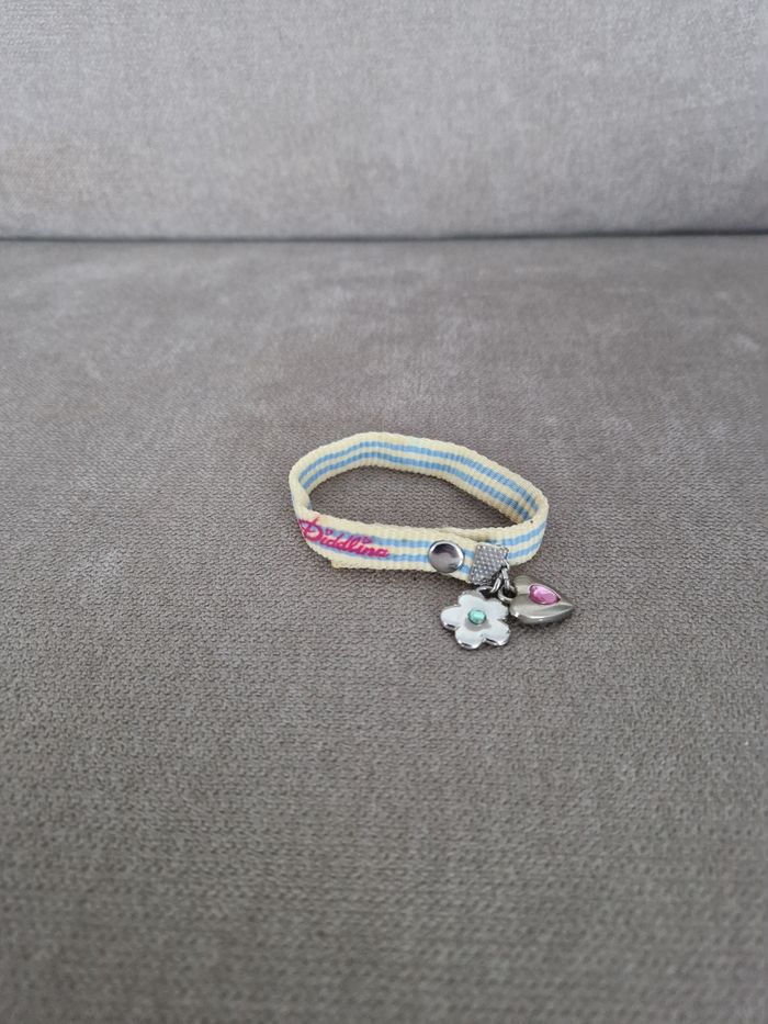 Bracelet Diddlina couleur jaune à rayures bleu - photo numéro 2