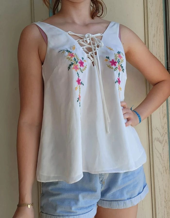 Débardeur fleuri