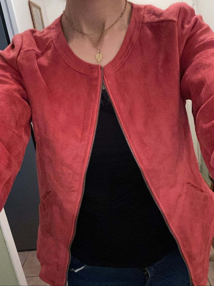 Veste mi-saison pour femme  effet dim , en très bon état , taille 38/40 - photo numéro 8