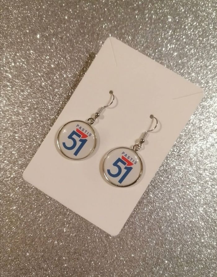 Boucle d'oreille pastis