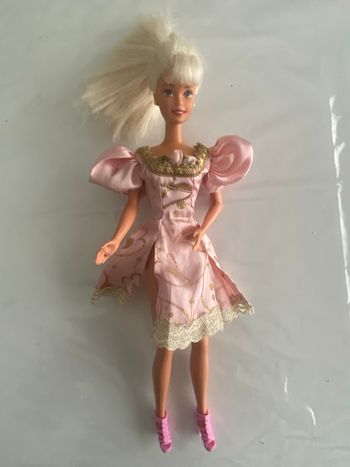 ée Barbie Vintage Mattel Année 1976 - Robe de Bal Rose et Or