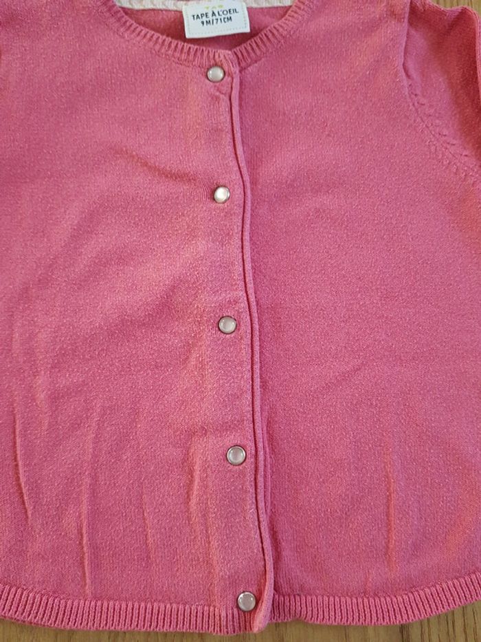 Gilet rose bébé 9 mois 71 cm - photo numéro 3