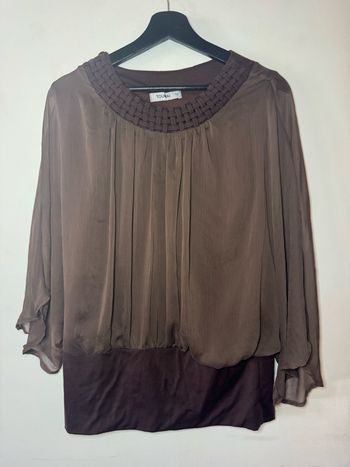 Blouse fluide marron Toumaï / 