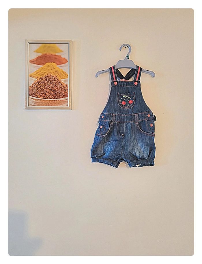 Salopette short en jeans orchestra Taille 9 mois
