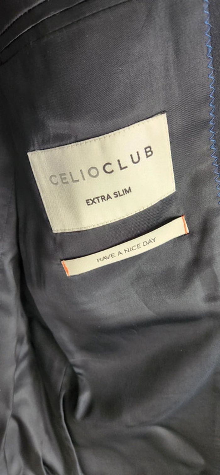 Veste de Costume Celio Bleu Nuit Gris - photo numéro 8