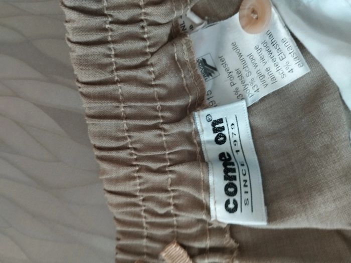 Pantalon taille élastique 46 beige come on - photo numéro 4