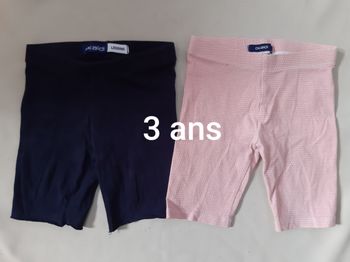 Lot de 2 bermudas / cyclistes fille - okaidi - 3 ans
