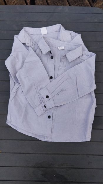 Lot de 2 chemises grises