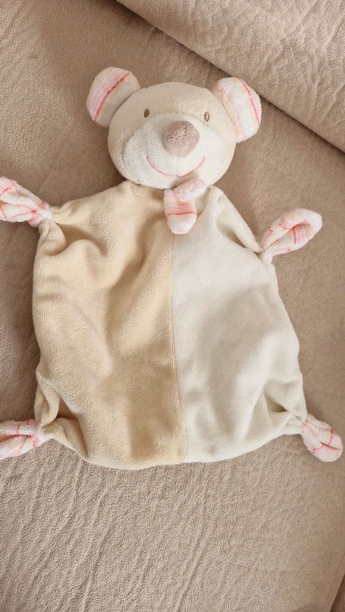Doudou plat  Ourson beige Fehn