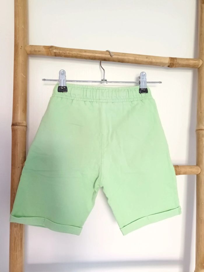 Short matière jogging vert menthe 5 ans - photo numéro 3