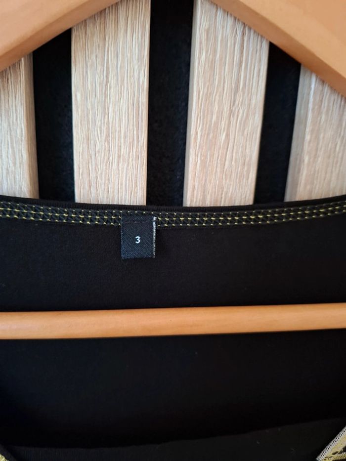 Blouse fluide noire imprimée motifs T40 - photo numéro 8