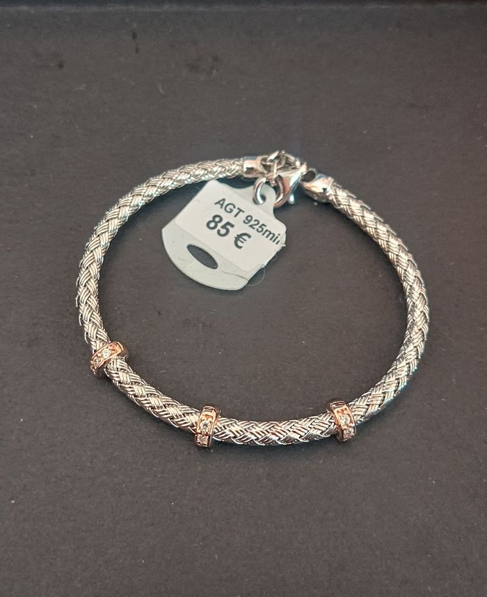 Bracelet Valenzi pour Enfant. Argent blanc et rose 925, et oxydes de zirconium. Neuf - photo numéro 4