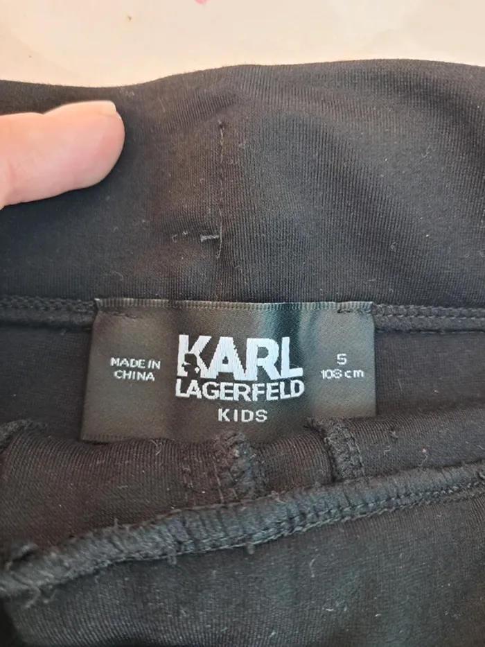 Beau pantalon noir Karl Lagerfeld Kids - T 4 ans - photo numéro 5