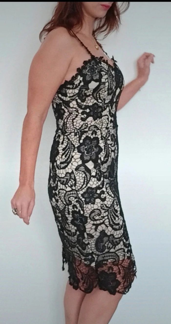 Robe de soirée crochet noir taille 3 - photo numéro 6