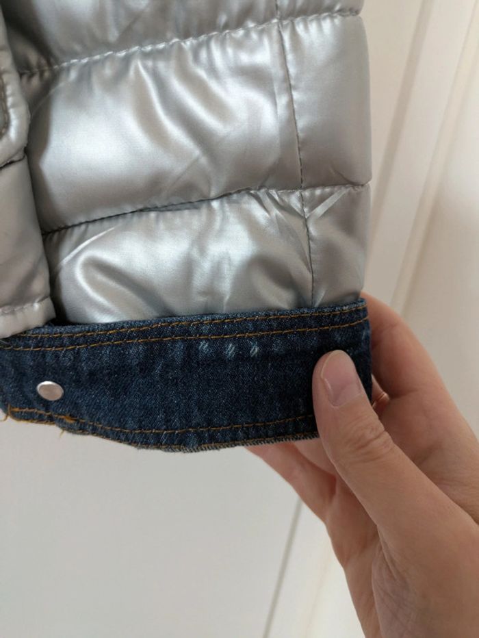 Veste bi matière originale doudoune/jean - photo numéro 4