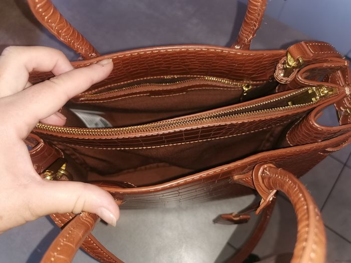 Sac Zara marron imitation croco - photo numéro 2