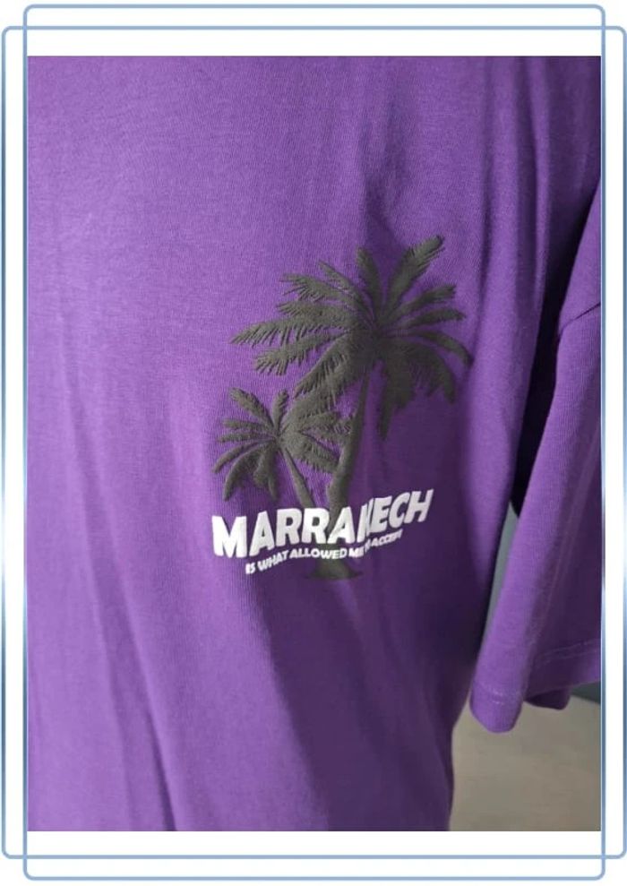 tee shirt imprime plus eighteen / violet homme s / brodé (524) - photo numéro 3