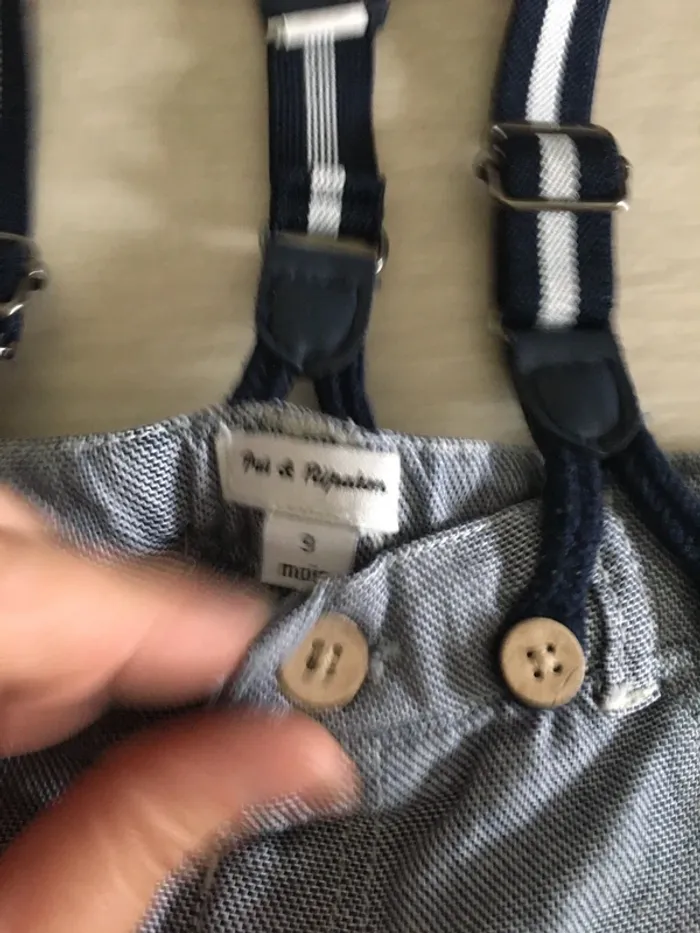 Ensemble pantalon à bretelles + pull 9 mois pat et ripaton - photo numéro 10