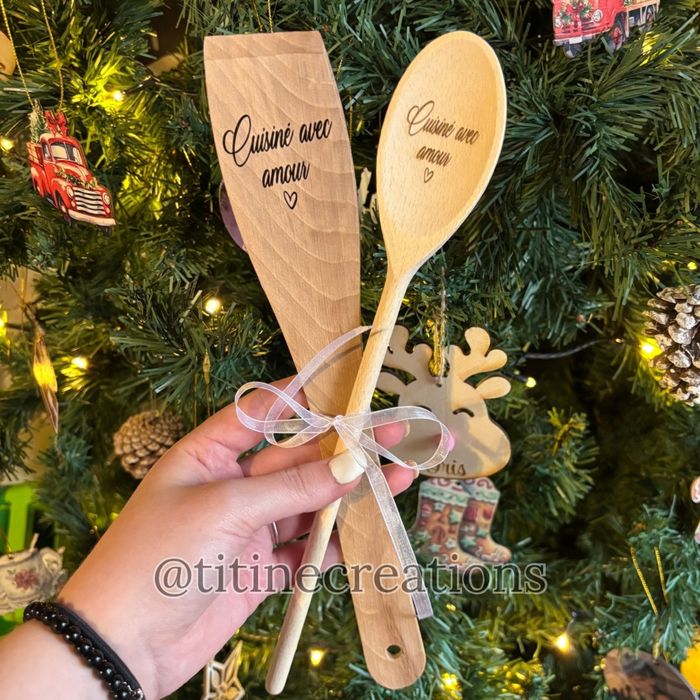 Cuillère et spatule en bois personnalisé✨ - photo numéro 4