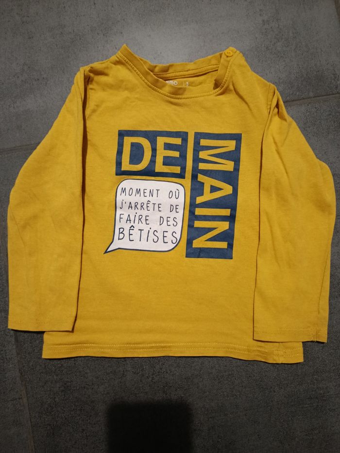 Haut manches longues garçon 3 ans