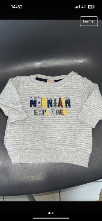 Pull et tee shirt manche longue 6M