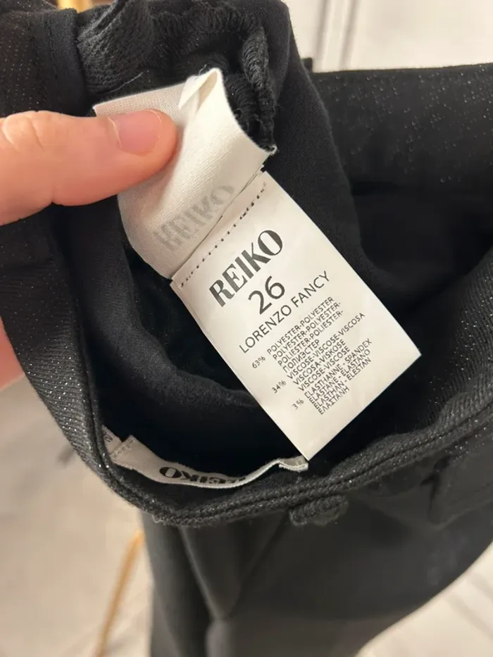 Pantalon taille haute Reiko Noir W26 neuf - photo numéro 10