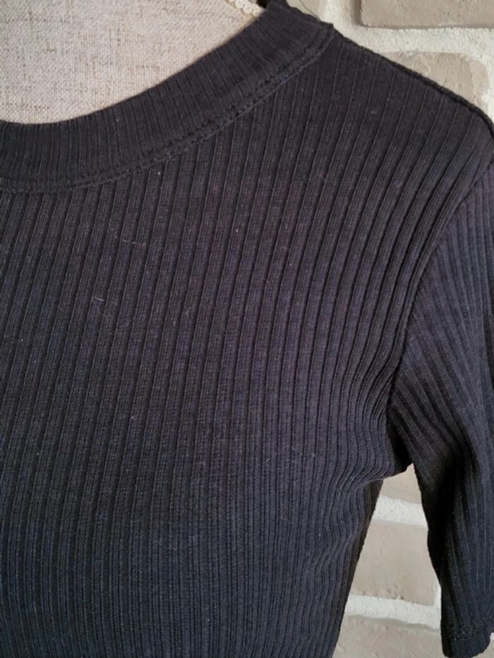 Robe en maille côtelée noire Zara - photo numéro 5