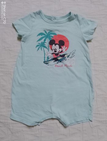 Disney combi barboteuse mickey 9 mois