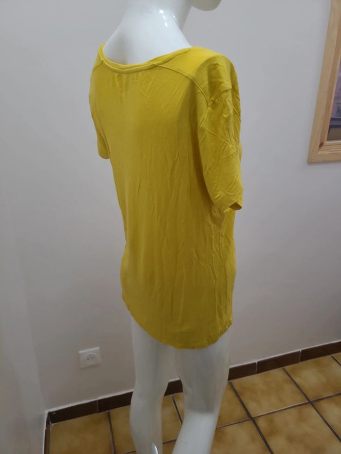 T shirt jaune extra doux taille L - photo numéro 5