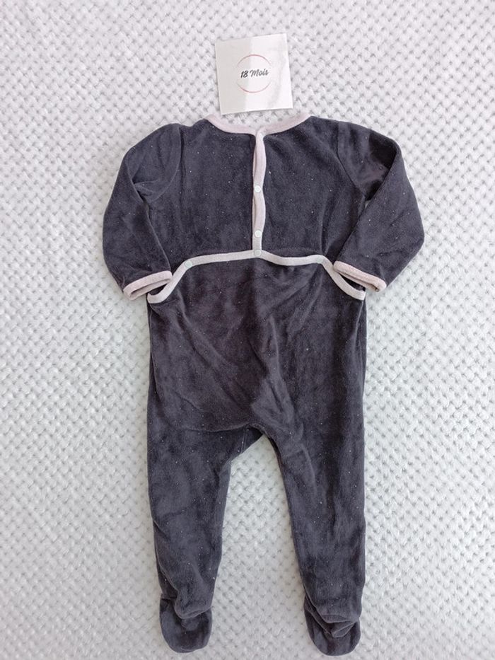 Pyjama 1 Pièce Du Pareil Au Même 18 Mois – Gris Pailleté - photo numéro 5