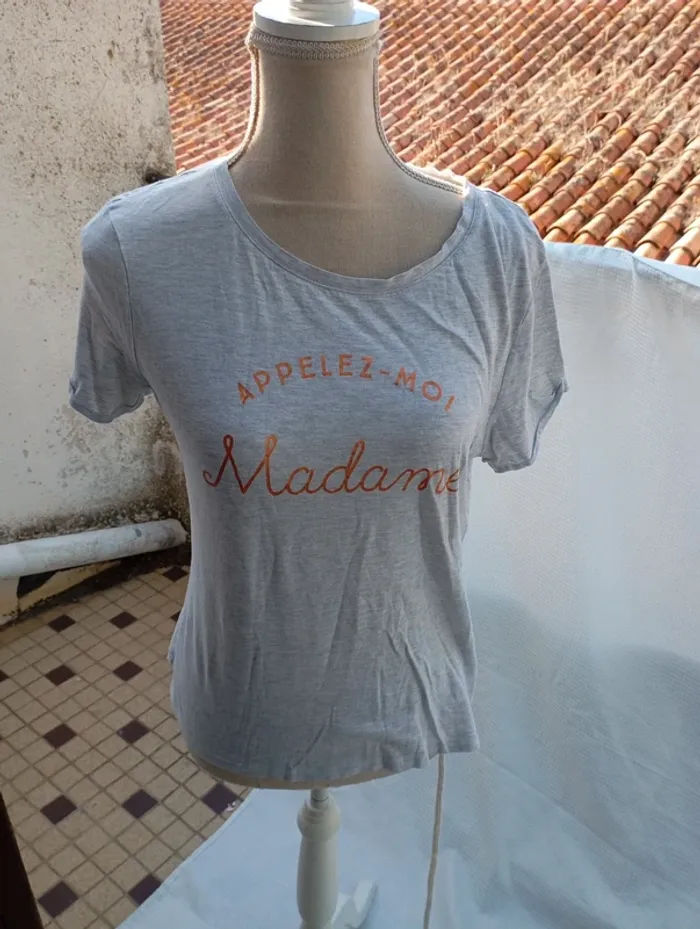 T-shirt gris Cache Cache - Appelez-moi Madame taille l