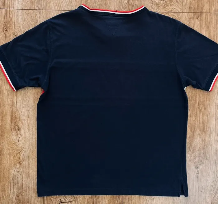T.shirt bleu marine, blanc, rouge Tommy Hilfiger pour homme, taille L - photo numéro 3